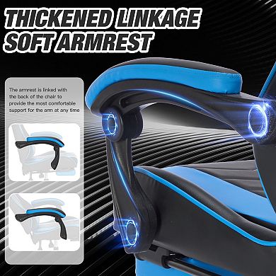 Adjustable Gaming Chair Ergonomic Computer Chair with Footrest, Headrest and Lumbar Support