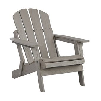 Oversized Adirondack Chair with Pre-Assembled Back, Heavy-Duty Folding Patio Chair