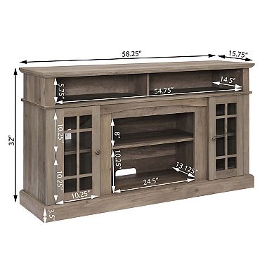 Classic Storage Cabinet with TV Media Stand for Up to 65" TV Entertainment Console