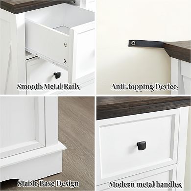 Tall Bathroom Cabinet Closet Organizers Storage Clothes with 6 Drawers