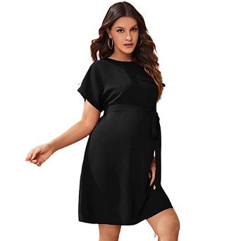 Women's Maternity Short Sleeve A-Line Midi Dresses Casual T-Shirt Dresses Flowy Beach Sundress