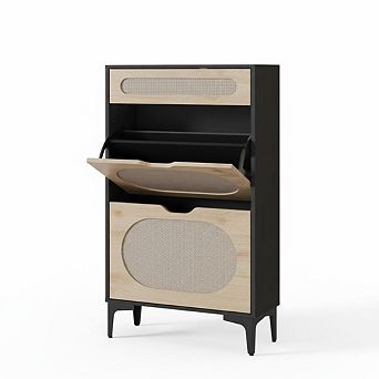 ANIXOL Rattan 3-Drawer Shoe Cabinet
