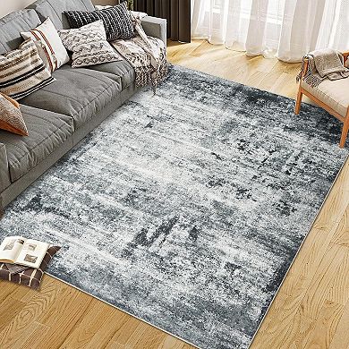 Washable Area Rugs Non-Slip Modern Abstract Soft Print Pattern