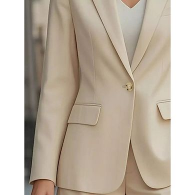Women Casual Oversized Open Front Long Sleeve Jackets Work Office Business Suit Blazer