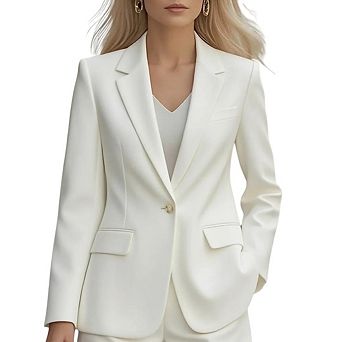 Women Casual Oversized Open Front Long Sleeve Jackets Work Office Business Suit Blazer