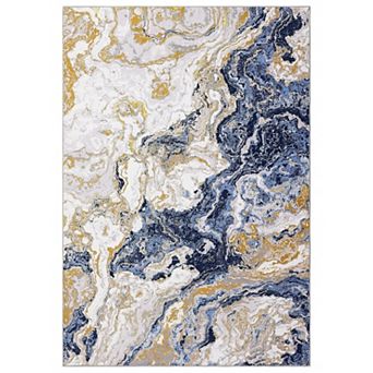 Washable Area Rug Modern Abstract Rug, Soft Large Living Room Rug Marble Pattern Rug