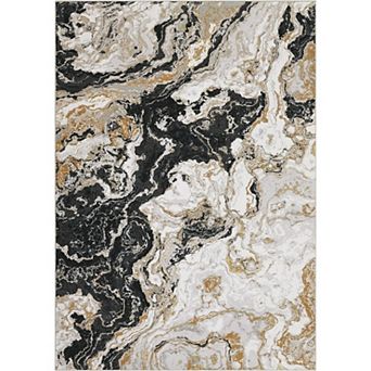 Washable Area Rug Modern Abstract Rug, Soft Large Living Room Rug Marble Pattern Rug