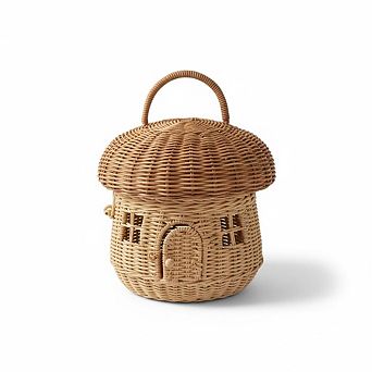 ANIXOL Acorn Rattan Basket with Lid
