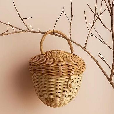 ANIXOL Acorn Rattan Basket with Lid