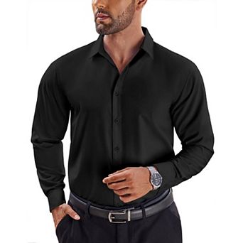COOFANDY Mens Long Sleeve Dress Shirts Slim Fit Button Down Shirt for Men