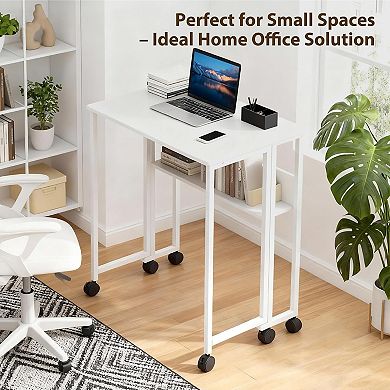 ANIXOL Folding Desk with Storage Shelf