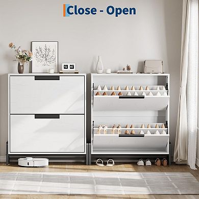 ANIXOL 2-Drawer Flip Shoe Cabinet