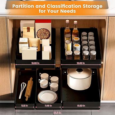 ANIXOL Pull Out Cabinet Organizer Drawer