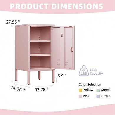 ANIXOL Metal Locker End Table with Door