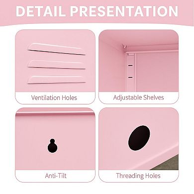 ANIXOL Metal Locker End Table with Door