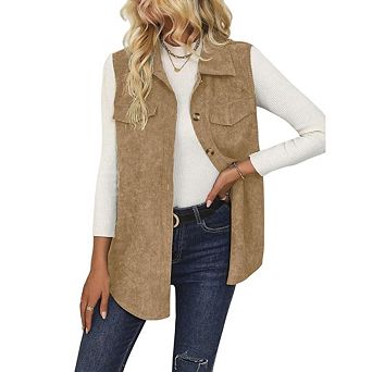 Women's Casual Sleeveless Open-Front Cardigan Lightweight