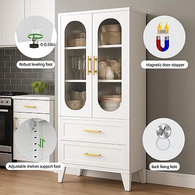 ANIXOL Metal Pantry Storage Cabinet