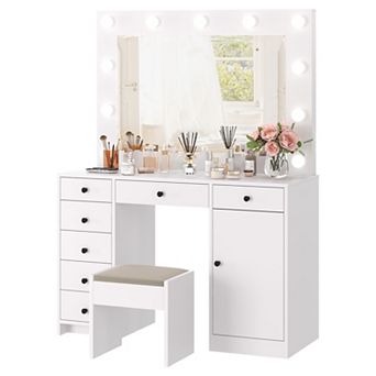 ANIXOL vanity desk with lighted mirror