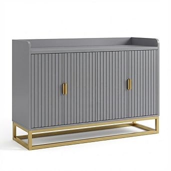 ANIXOL Fluted 4-Door Buffet Cabinet