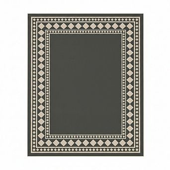 Washable Area Rug,Non Slip Non Shedding Modern Bordered Rug Stain Resistant