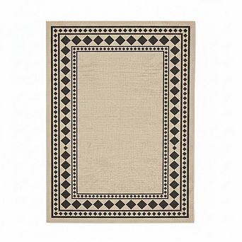 Washable Area Rug,Non Slip Non Shedding Modern Bordered Rug Stain Resistant