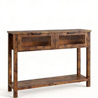 ANIXOL Entryway Console Table with Drawers and Shelf