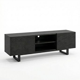 ANIXOL Modern Metal Leg TV Stand with Drawers