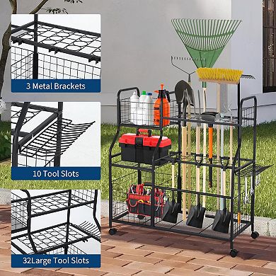ANIXOL Garden Tool Storage Rack