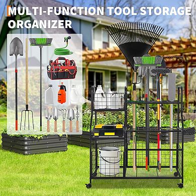ANIXOL Garden Tool Storage Rack
