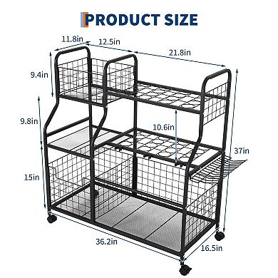 ANIXOL Garden Tool Storage Rack