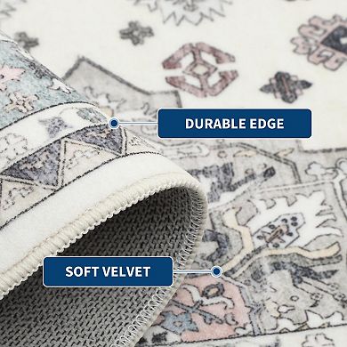 ANIXOL Washable Low-Pile Area Rug