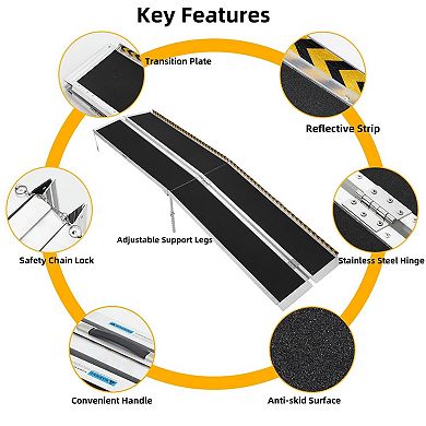 ANIXOL Portable Aluminum Wheelchair Ramp