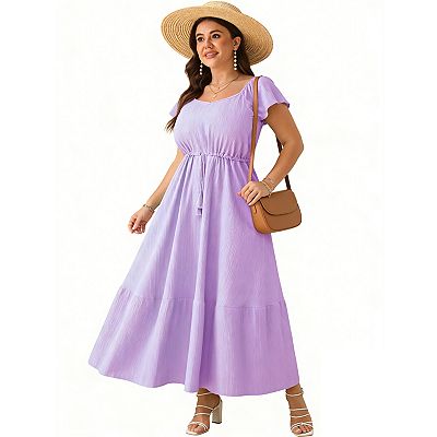 safari cocktail dress Statement Organza Square Neck Color:dark camel Brown and off white SOLENE Metallic Bridesmaid Dress Swatches