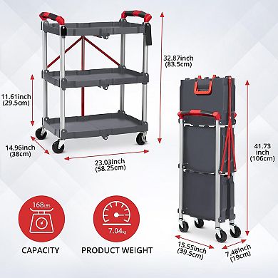 ANIXOL Foldable Rolling Utility Cart