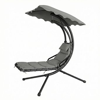 ANIXOL Hanging Chaise Lounger Swing Chair with Canopy