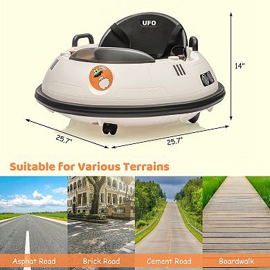 ANIXOL 12V Kids Bumper Car Ride-On Toy with Remote Control