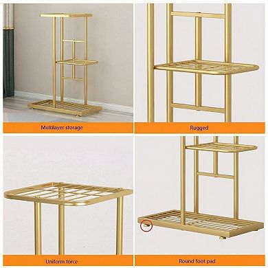 ANIXOL Six Tier Metal Corner Plant Stand for Indoor Outdoor