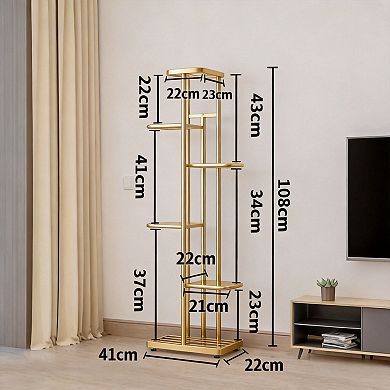ANIXOL Six Tier Metal Corner Plant Stand for Indoor Outdoor