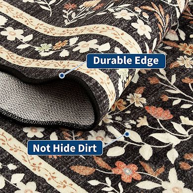 Washable Ultra Soft Large Carpet, Non-Slip/Shedding Low Pile, for Home Office Decor