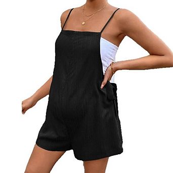 Women's Maternity Casual Rompers Overalls Short Jumpsuits Loose Fit Beach Vacation Outfits