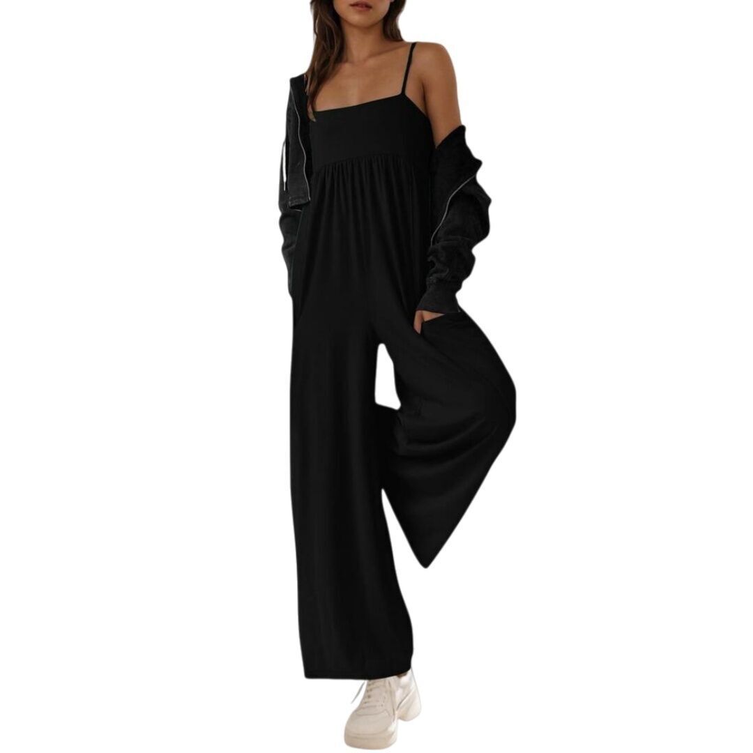 Женские комбинезоны Casual Loose Overalls Jumpsuits One Piece Sleeveless Wide Leg Long Pant Rompers