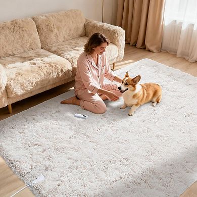 Wireless Heated Floor Mat,Electric Heated Rug with 6 Heat Levels &10H Auto Off