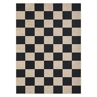 ANIXOL Easy-Care Checkered Jute Rug