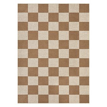 ANIXOL Easy-Care Checkered Jute Rug