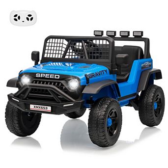 ANIXOL 12V Kids Ride-On Jeep with Parent Remote, Lights and Music