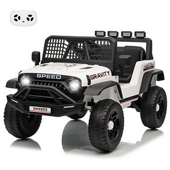 ANIXOL 12V Kids Ride-On Jeep with Parent Remote, Lights and Music