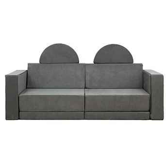 ANIXOL Modular Kids Play Sofa, Foam Floor Couch with Washable Covers