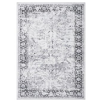 Modern Geometric Area Rug Non-Slip Washable, Runner Rug for Living Room Office Indoor Home Decor