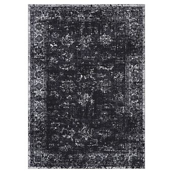 Modern Geometric Area Rug Non-Slip Washable, Runner Rug for Living Room Office Indoor Home Decor