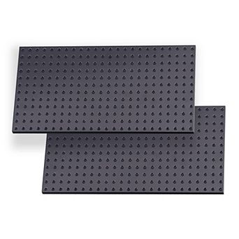 ANIXOL 2-Pack 24" x 12" Black Metal Pegboards for Garage Wall Storage